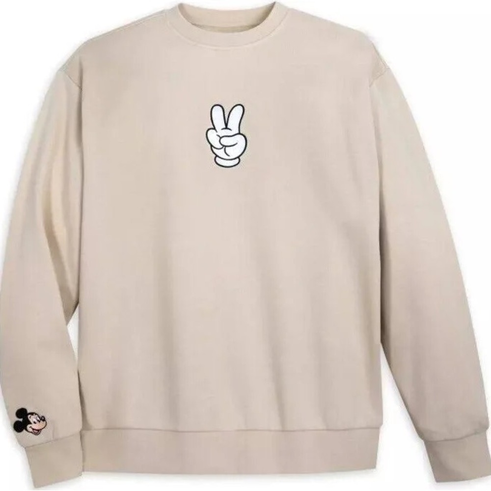 Disney Parks Mickey Mouse Peace Sign Crewneck